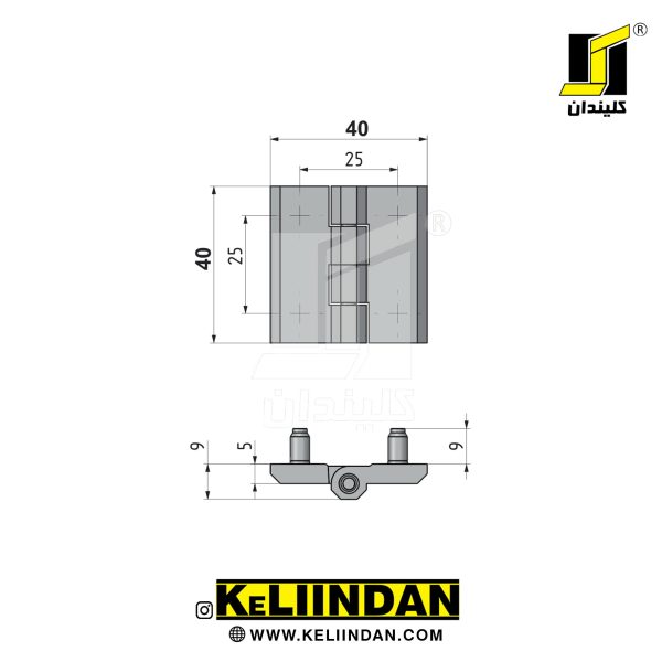 نقشه لولا پیچ نصب 40x40