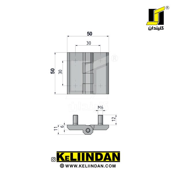 نقشه لولا پیچ نصب 50x50